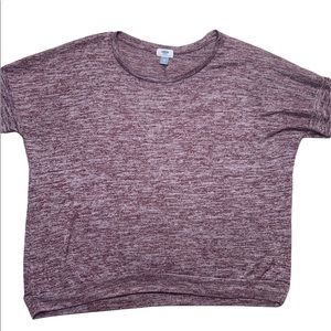 XXL Old Navy Red Heather Lightweight Dolman Sleeve Terry Top